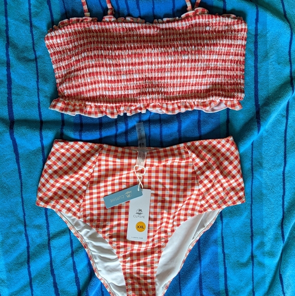 Cupshe Orange Gingham Bikini - Picture 1 of 3